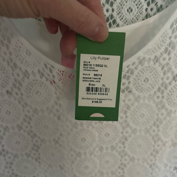 Lilly Pulitzer Topanga Resort White Breakers Lace Dress HTF NWT XL - Picture 8 of 14